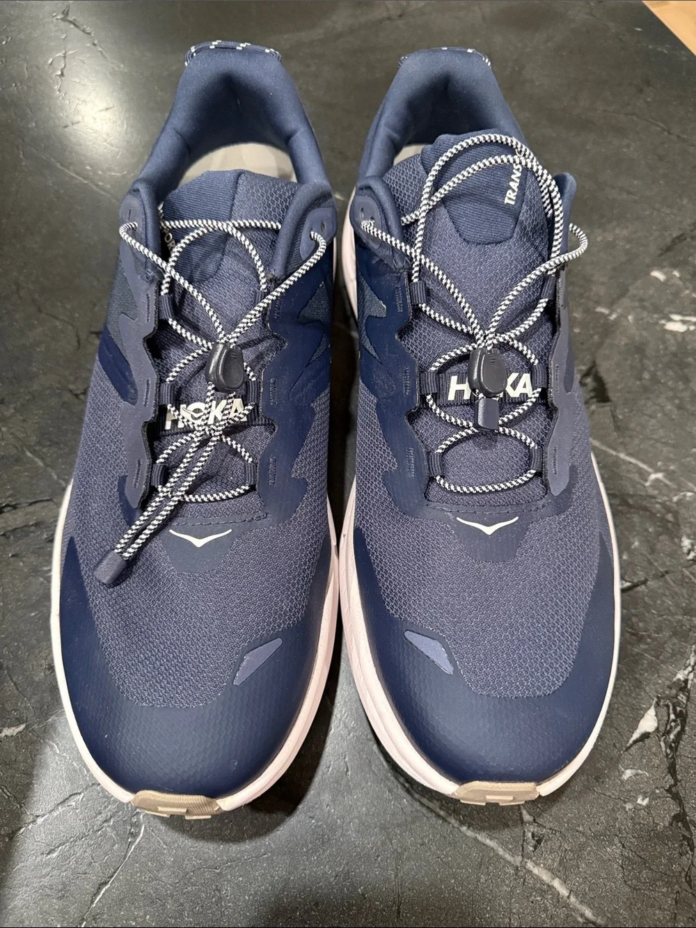 Hoka Men's Navy and white Athletic Running Shoes